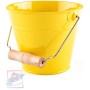 WOODY Kyblík dětský zahradní žlutý kov 15cm dřevěná rukojeť