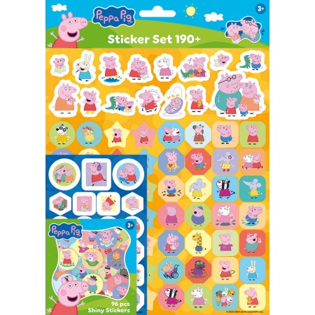 JIRI MODELS Samolepkový velký set 190+ prasátko Peppa Pig