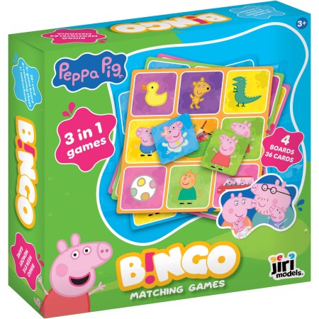 JIRI MODELS HRA Bingo prasátko Peppa Pig 3v1 *SPOLEČENSKÉ HRY*