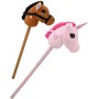 PLYŠ Zvířátko na tyči Hobby Horse kůň / jednorožec na baterie Zvuk 2 druhy