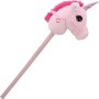 PLYŠ Zvířátko na tyči Hobby Horse kůň / jednorožec na baterie Zvuk 2 druhy