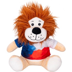 PLYŠ Lev v tričku 25cm sedící maskot *PLYŠOVÉ HRAČKY*