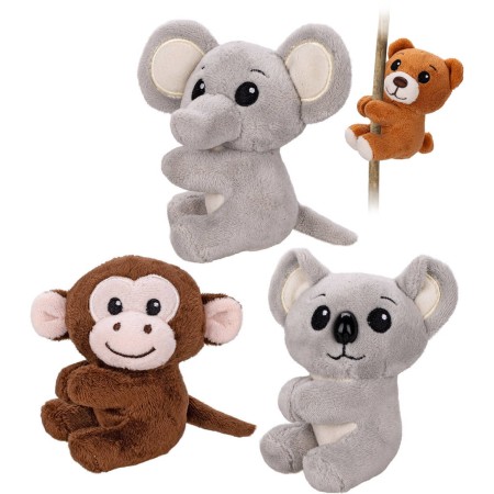 PLYŠ Zvířátko safari 8cm s klipem na šňůrce 4 druhy *PLYŠOVÉ HRAČKY*