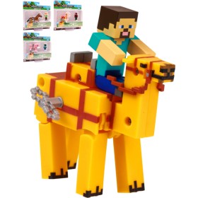MINECRAFT Zvířátko natahovací set s postavičkou na klíček 4 druhy