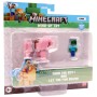 MINECRAFT Zvířátko natahovací set s postavičkou na klíček 4 druhy