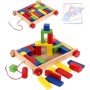 WOODY DŘEVO Vozík s kostkami malý 34 dílků *DŘEVĚNÉ HRAČKY*