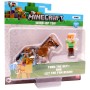 MINECRAFT Zvířátko natahovací set s postavičkou na klíček 4 druhy