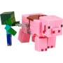 MINECRAFT Zvířátko natahovací set s postavičkou na klíček 4 druhy