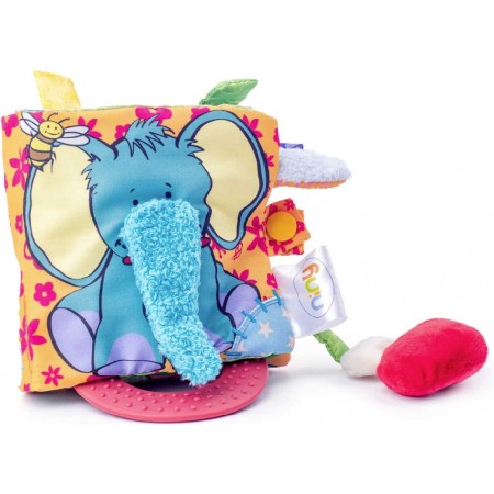 NINY Baby moje první knížka kousátko chrastítko textilní pro miminko