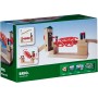 BRIO DŘEVO Set most železniční s výtahem + 2 koleje rozšíření k vláčkodráze