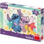 DINO Puzzle Stitch & Angel 24 dílků 26x18cm skládačka