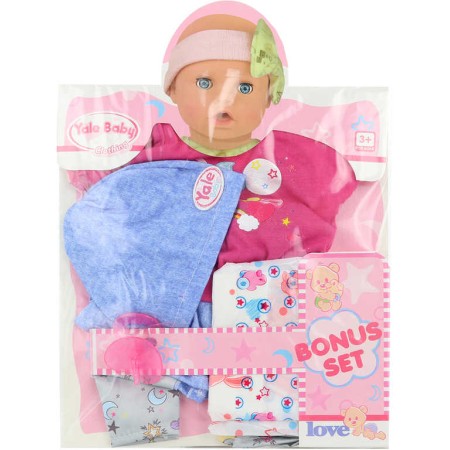 Oblečení pro panenku 45cm set s plínkami a dudlíkem