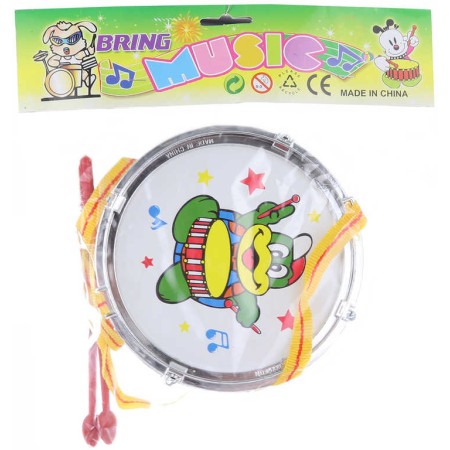 Bubínek dětský s obrázkem 18cm s paličkami a popruhem