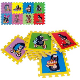 Měkké bloky 6ks pěnový koberec Krtek (Krteček) puzzle podložka na zem