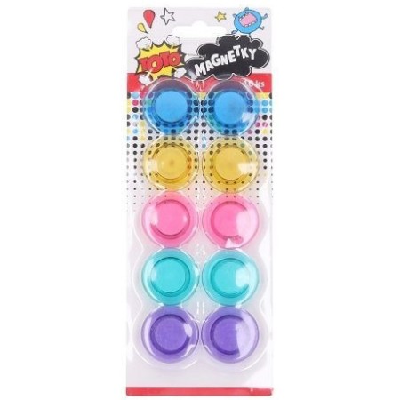 Magnetky barevné 30mm set 10ks na kartě