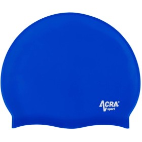 ACRA Čepice plavecká koupací silikonová do vody modrá