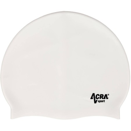 ACRA Čepice plavecká koupací silikonová do vody bílá
