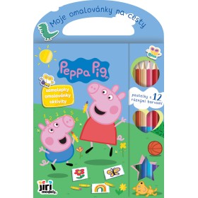 JIRI MODELS Moje omalovánky na cesty Peppa Pig s pastelkami a samolepkami