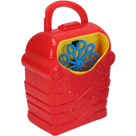 Výrobník bublin automatický červený bublifukovač s náplní 113ml na baterie