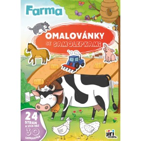 JIRI MODELS Omalovánky A4 se samolepkami Farma