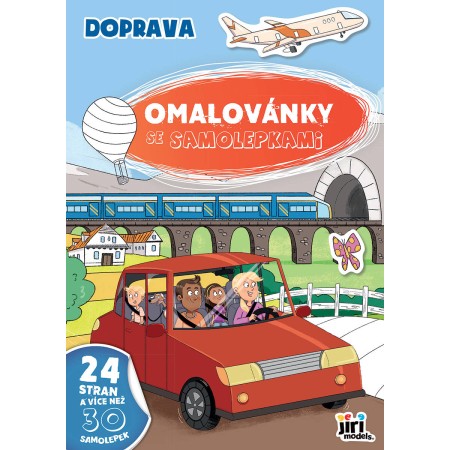 JIRI MODELS Omalovánky A4 se samolepkami Doprava