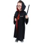 KARNEVAL Šaty plášť kouzelník 3-7 let (104-136cm) s kapucí a brýlemi *KOSTÝM*