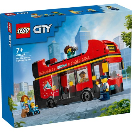 LEGO CITY Červený dvoupodlažní vyhlídkový autobus 60407 STAVEBNICE