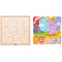 WOODY DŘEVO Puzzle zvířátka 11 dílků na desce *DŘEVĚNÉ HRAČKY*
