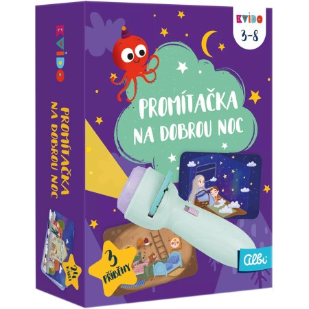 ALBI Kvído Promítačka zelená svítilna projektor na baterie Světlo