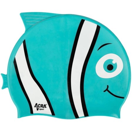 ACRA Čepice koupací dětská silikonová do vody tyrkysová Nemo