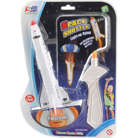 Raketoplán vystřelovací set raketa vesmírná s vystřelovačem na baterie Světlo Zvuk