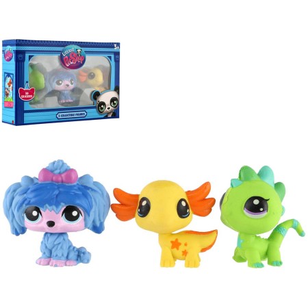 LPS Littlest Pet Shop figurka zvířátko mazací guma set 3ks