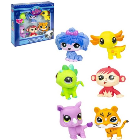LPS Littlest Pet Shop figurka zvířátko mazací guma set 6ks
