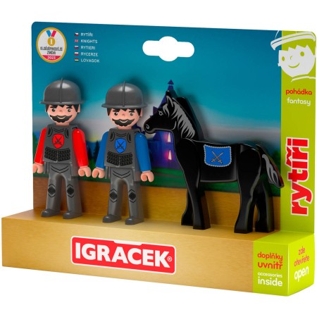 EFKO IGRÁČEK TRIO Rytíři set 2 figurky kloubové s koněm