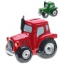 KIDS GLOBE Pokladnička traktor retro porcelánová kasička 2 barvy