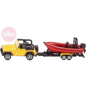 SIKU Auto jeep Wrangler set s člunem model kov 1658