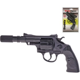 Pistole dětská kapslovka Buddy 23cm s tlumičem 12 ran plast