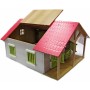 KIDS GLOBE Stáj pro koně s dílnou 1:24 DŘEVĚNÁ STAVEBNICE
