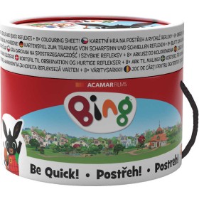 JIRI MODELS Hra karetní Postřeh! Králíček Bing v kulaté krabičce