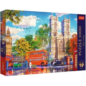 TREFL PUZZLE PREMIUM Čas na čaj Pohled na Londýn 69x48cm 1000 dílků