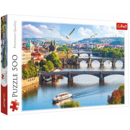 TREFL PUZZLE Foto Pražské mosty 500 dílků 48x34cm skládačka