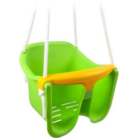 Baby houpačka plastová se zábranou Zelená skořepina závěsná pro nejmenší