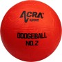 ACRA Míč Rubber Dodgeball vybíjená červený vel. 2