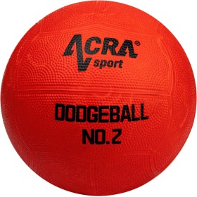 ACRA Míč Rubber Dodgeball vybíjená červený vel. 2