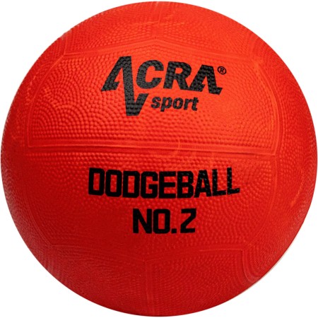 ACRA Míč Rubber Dodgeball vybíjená červený vel. 2