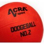 ACRA Míč Rubber Dodgeball vybíjená červený vel. 2