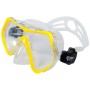 ACRA Šnorchlovací set maska šnorchl ploutve 3v1 žlutý S/M