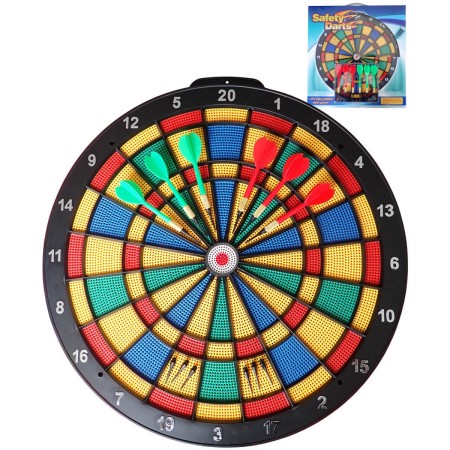 ACRA Terč dírkovaný závěsný umělohmotný 36cm set s 6 šipkami v krabici