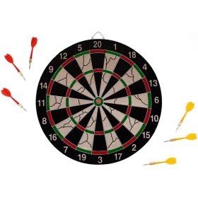 ACRA Terč na šipky závěsný 40cm kovový rám + 6 šipek