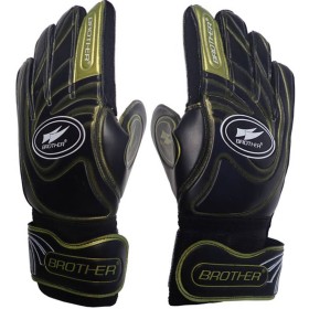 BROTHER Rukavice fotbalové brankářské seniorské závodní černo-zlaté